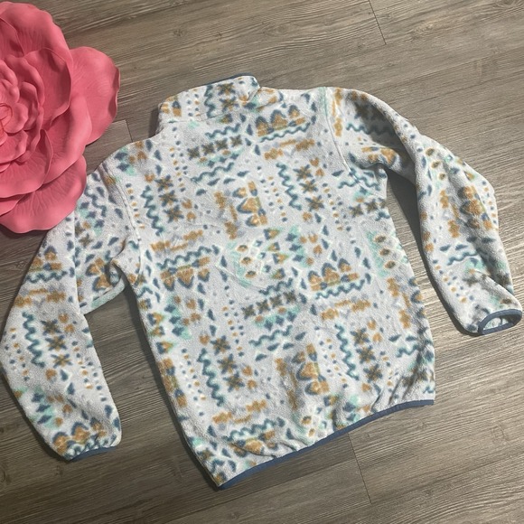 PATAGONIA Kids L/12 Lightweight Synchilla Snap-T Pullover Fleece Wandering Woods - Picture 5 of 11